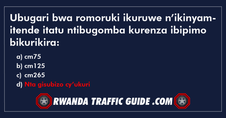 Read more about the article Ubugari bwa romoruki ikuruwe n’ikinyamitende itatu ntibugomba kurenza ibipimo bikurikira