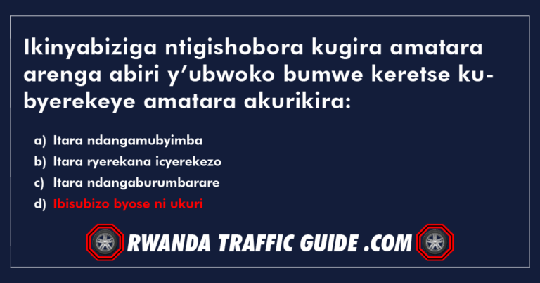 Read more about the article Ikinyabiziga ntigishobora kugira amatara arenga abiri y’ubwoko bumwe keretse kubyerekeye amatara akurikira