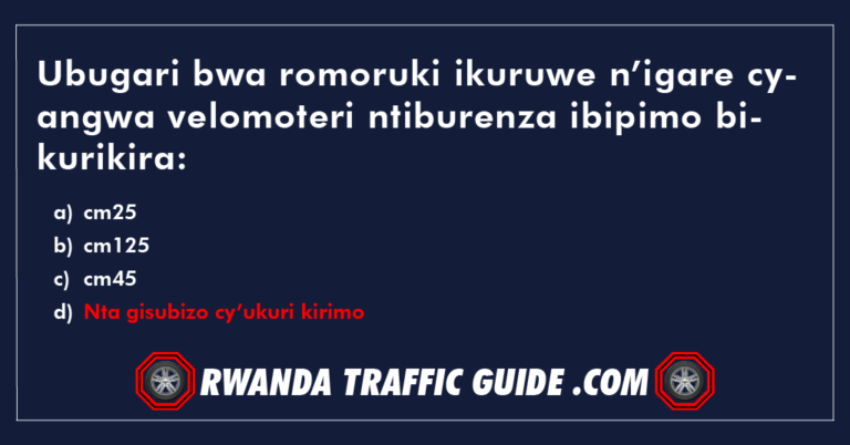 Read more about the article Ubugari bwa romoruki ikuruwe n’igare cyangwa velomoteri ntiburenza ibipimo bikurikira