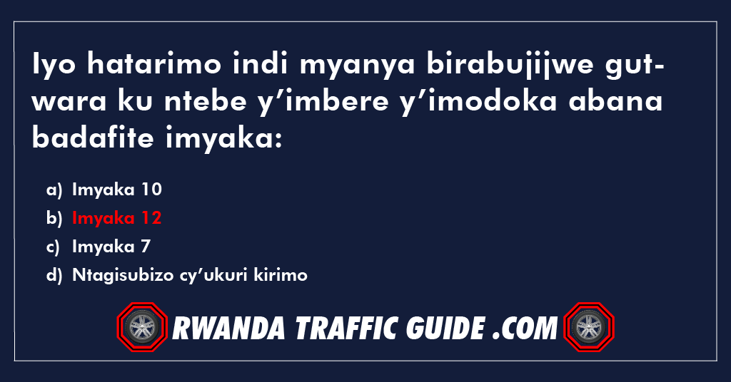 You are currently viewing Iyo hatarimo indi myanya birabujijwe gutwara ku ntebe y’imbere y’imodoka abana badafite imyaka