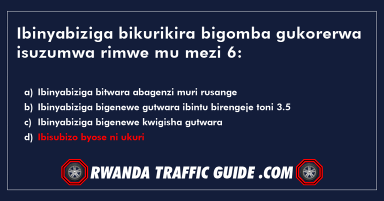 Read more about the article Ibinyabiziga bikurikira bigomba gukorerwa isuzumwa rimwe mu mezi 6