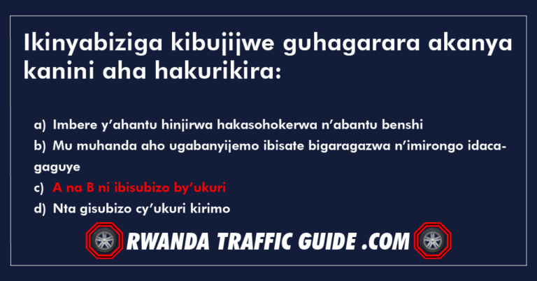 Read more about the article Ikinyabiziga kibujijwe guhagarara akanya kanini aha hakurikira