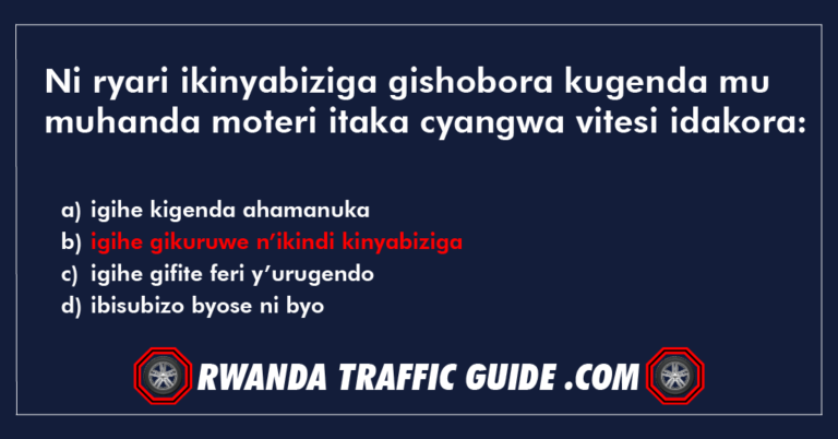 Read more about the article Ni ryari ikinyabiziga gishobora kugenda mu muhanda moteri itaka cyangwa vitesi idakora