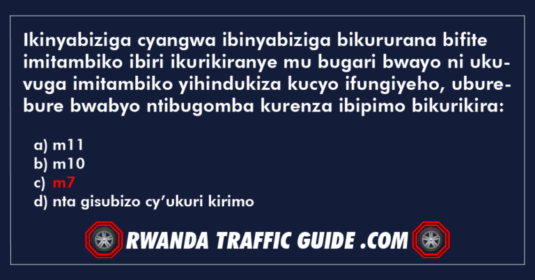 Read more about the article Ikinyabiziga cyangwa ibinyabiziga bikururana bifite imitambiko ibiri ikurikiranye mu bugari bwayo ni ukuvuga imitambiko yihindukiza kucyo ifungiyeho, uburebure bwabyo ntibugomba kurenza ibipimo bikurikira