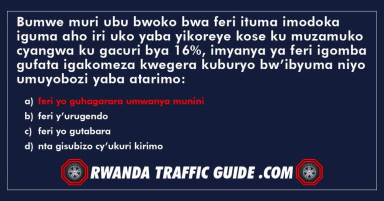 Read more about the article Bumwe muri ubu bwoko bwa feri ituma imodoka iguma aho iri uko yaba yikoreye kose ku muzamuko cyangwa ku gacuri bya 16%, imyanya ya feri igomba gufata igakomeza kwegera kuburyo bw’ibyuma niyo umuyobozi yaba atarimo