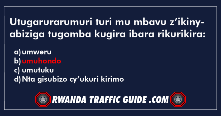 Read more about the article Utugarurarumuri turi mu mbavu z’ikinyabiziga tugomba kugira ibara rikurikira