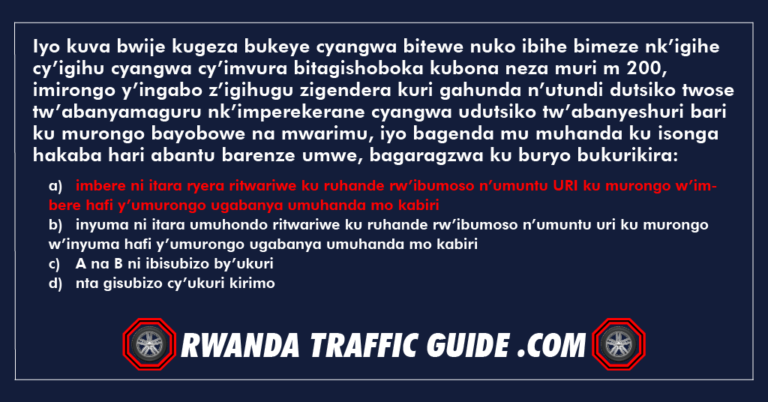 Read more about the article Iyo kuva bwije kugeza bukeye cyangwa bitewe nuko ibihe bimeze nk’igihe cy’igihu cyangwa cy’imvura bitagishoboka kubona neza muri m 200, imirongo y’ingabo z’igihugu zigendera kuri gahunda n’utundi dutsiko twose tw’abanyamaguru nk’imperekerane cyangwa udutsiko tw’abanyeshuri bari ku murongo bayobowe na mwarimu, iyo bagenda mu muhanda ku isonga hakaba hari abantu barenze umwe, bagaragzwa ku buryo bukurikira