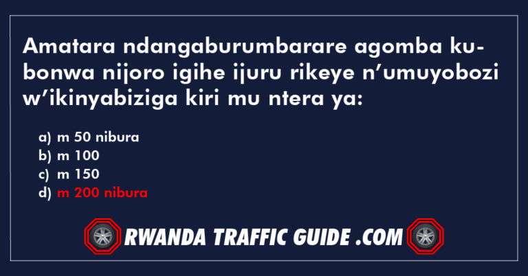 Read more about the article Amatara ndangaburumbarare agomba kubonwa nijoro igihe ijuru rikeye n’umuyobozi w’ikinyabiziga kiri mu ntera ya