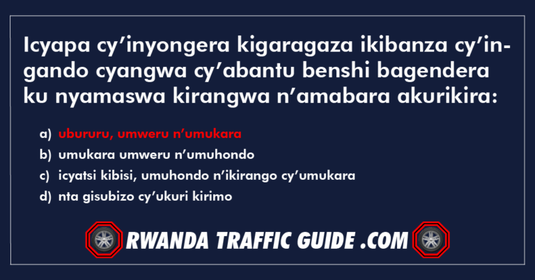 Read more about the article Icyapa cy’inyongera kigaragaza ikibanza cy’ingando cyangwa cy’abantu benshi bagendera ku nyamaswa kirangwa n’amabara akurikira