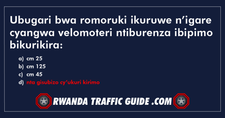 Read more about the article Ubugari bwa romoruki ikuruwe n’igare cyangwa velomoteri ntiburenza ibipimo bikurikira