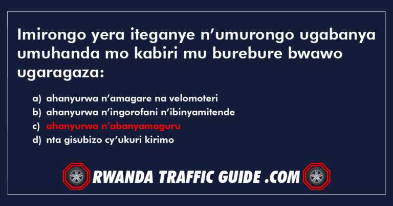 Read more about the article Imirongo yera iteganye n’umurongo ugabanya umuhanda mo kabiri mu burebure bwawo ugaragaza