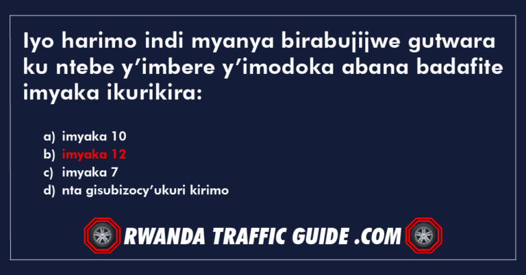 Read more about the article Iyo harimo indi myanya birabujijwe gutwara ku ntebe y’imbere y’imodoka abana badafite imyaka ikurikira