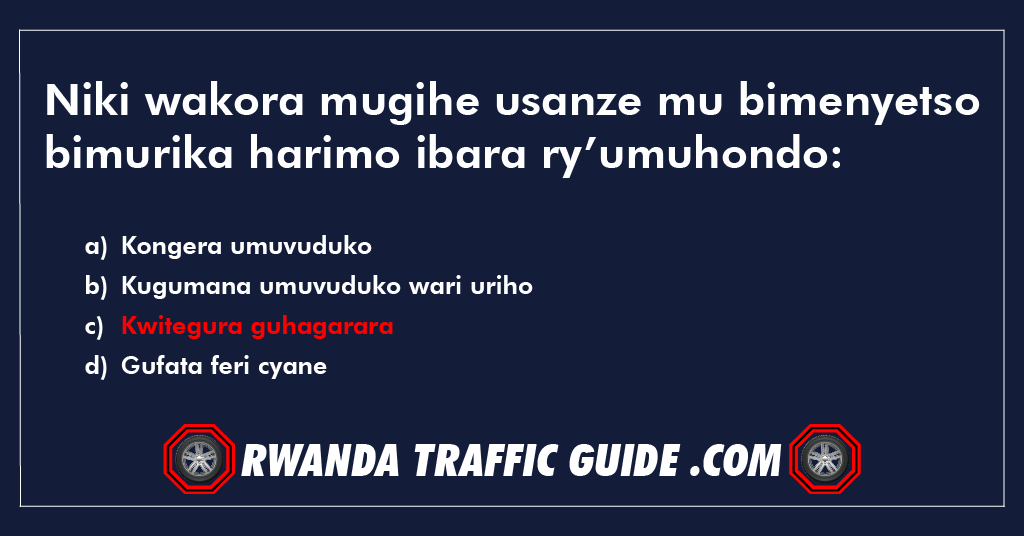 Niki wakora mugihe usanze mu bimenyetso bimurika harimo ibara ry’umuhondo