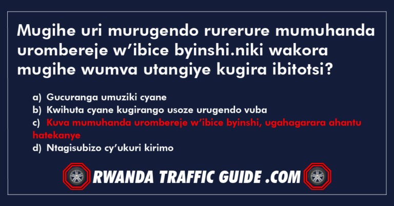 Read more about the article Mugihe uri murugendo rurerure mumuhanda urombereje w’ibice byinshi.niki wakora mugihe wumva utangiye kugira ibitotsi?