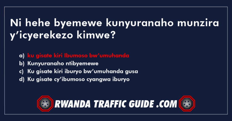 Read more about the article Ni hehe byemewe kunyuranaho munzira y’icyerekezo kimwe?