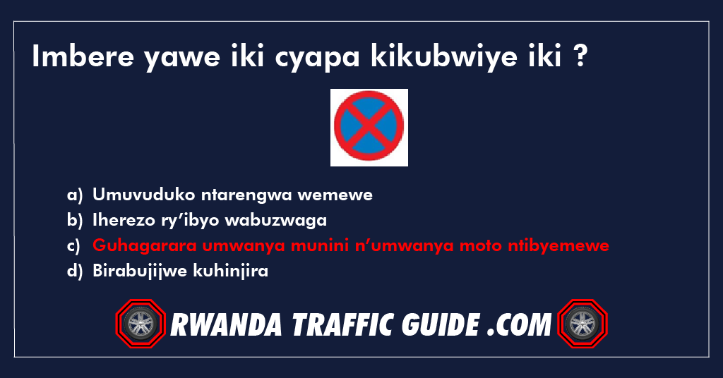 Imbere yawe iki cyapa kikubwiye iki ?