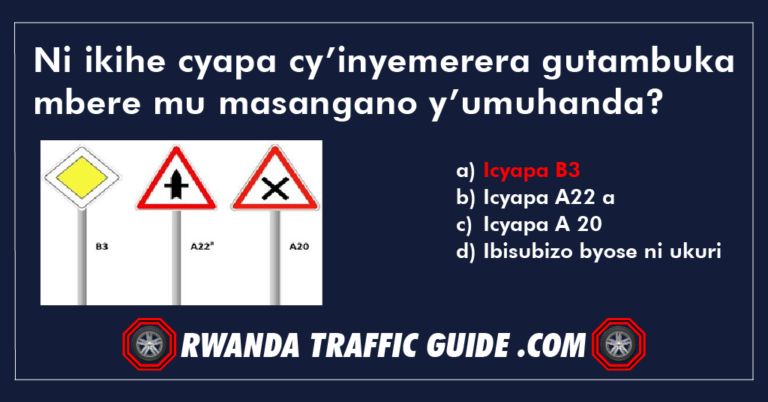 Read more about the article Ni ikihe cyapa cy’inyemerera gutambuka mbere mu masangano y’umuhanda?