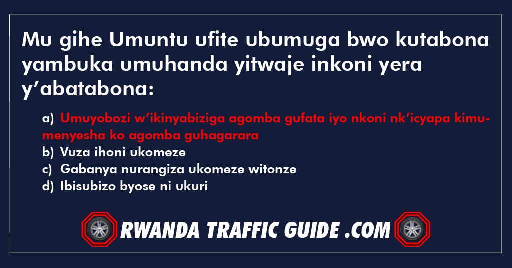 You are currently viewing Mu gihe Umuntu ufite ubumuga bwo kutabona yambuka umuhanda yitwaje inkoni yera y’abatabona