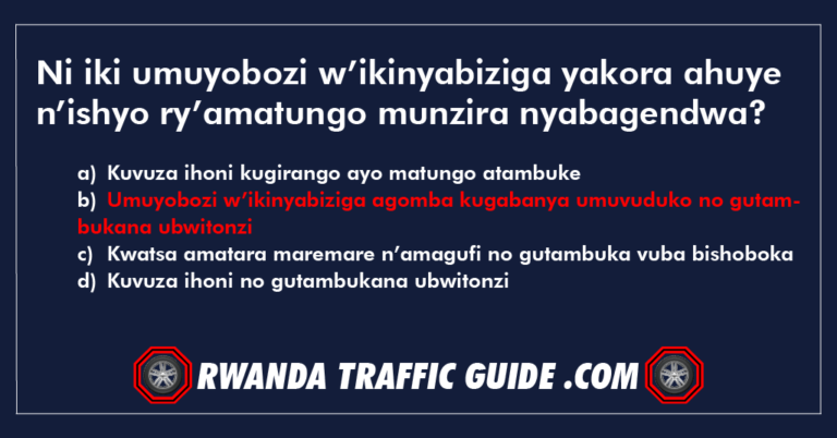 Read more about the article Ni iki umuyobozi w’ikinyabiziga yakora ahuye n’ishyo ry’amatungo munzira nyabagendwa?