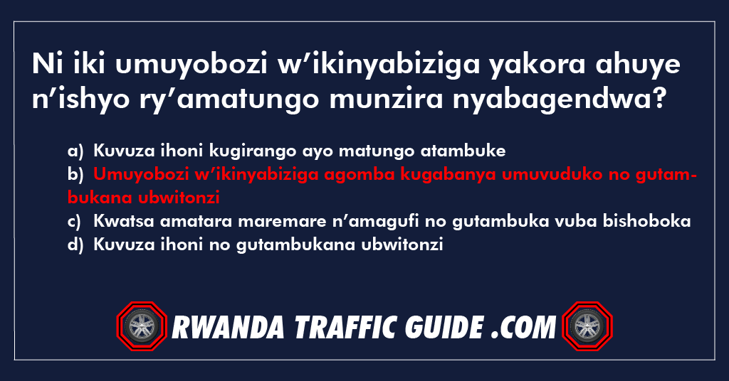 Ni iki umuyobozi w’ikinyabiziga yakora ahuye n’ishyo ry’amatungo munzira nyabagendwa?