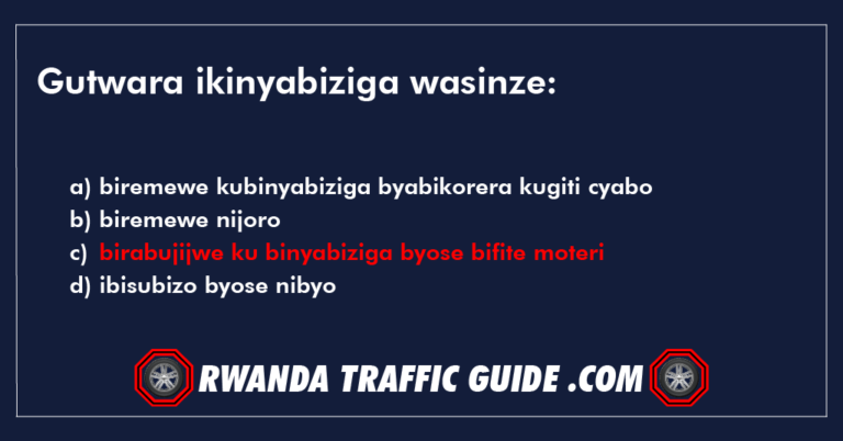 Read more about the article Gutwara ikinyabiziga wasinze