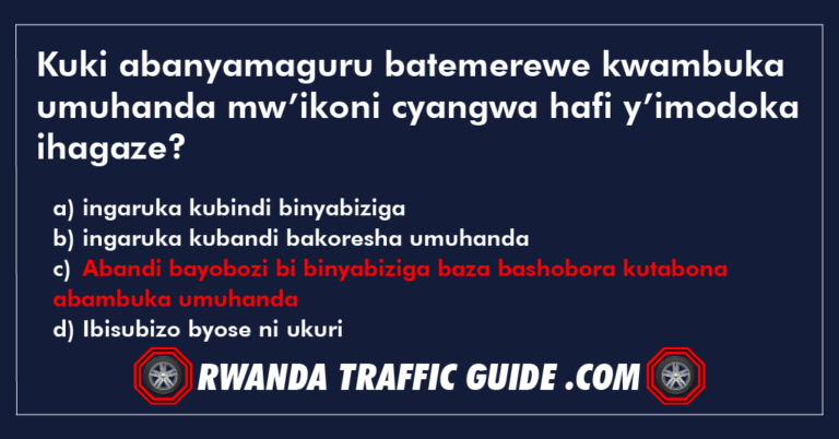 Read more about the article Kuki abanyamaguru batemerewe kwambuka umuhanda mw’ikoni cyangwa hafi y’imodoka ihagaze?