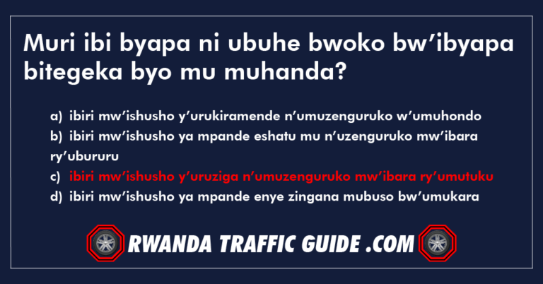 Read more about the article Muri ibi byapa ni ubuhe bwoko bw’ibyapa bitegeka byo mu muhanda?