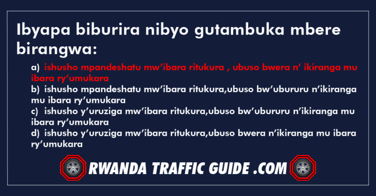 Read more about the article Ibyapa biburira nibyo gutambuka mbere birangwa